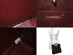 CHANEL シャネル ハンドバッグ マトラッセ 2WAY ショルダーバッグ 1番台 ブラック ラムスキン ゴールド金具 良品 中古 56065