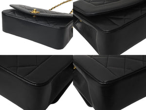 CHANEL シャネル ショルダーバッグ ダイアナ22 マトラッセ チェーン ヴィンテージ 2番台 ブラック ゴールド金具 美品 中古 56066