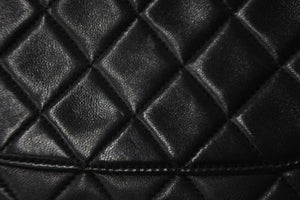 CHANEL シャネル ミニマトラッセ ココマーク ブラック シングルチェーンバッグ シングルフラップ レザー ゴールド金具 美品 中古 56067