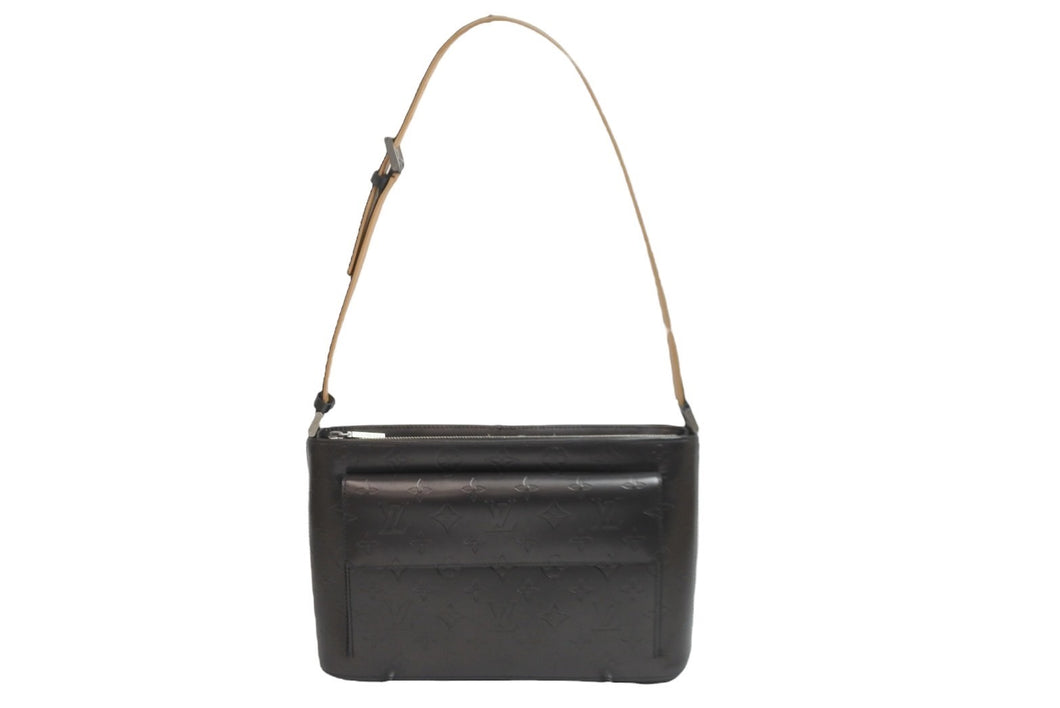 極美品 LOUIS VUITTON ルイヴィトン アルストン ショルダーバッグ ブラック モノグラム マット M55122 中古 56068