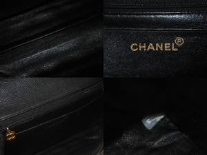 CHANEL シャネル ケリー型 ハンドバッグ トップハンドル 5番台 キャビアスキン ブラック ゴールド金具 美品 中古 56069