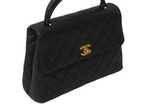 Load image into Gallery viewer, CHANEL シャネル ケリー型 ハンドバッグ トップハンドル 5番台 キャビアスキン ブラック ゴールド金具 美品 中古 56069