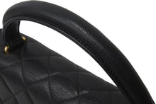 Load image into Gallery viewer, CHANEL シャネル ケリー型 ハンドバッグ トップハンドル 5番台 キャビアスキン ブラック ゴールド金具 美品 中古 56069