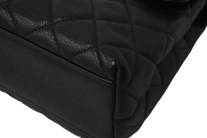 CHANEL シャネル ケリー型 ハンドバッグ トップハンドル 5番台 キャビアスキン ブラック ゴールド金具 美品 中古 56069