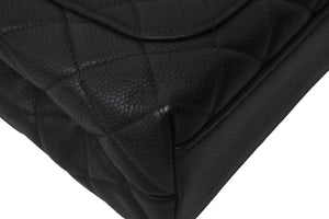 CHANEL シャネル ケリー型 ハンドバッグ トップハンドル 5番台 キャビアスキン ブラック ゴールド金具 美品 中古 56069