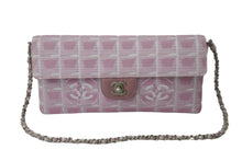 Load image into Gallery viewer, CHANEL シャネル ショルダーバッグ チェーンショルダー 6番台 ニュートラベルライン ジャガードナイロン ピンク 良品 中古 56082