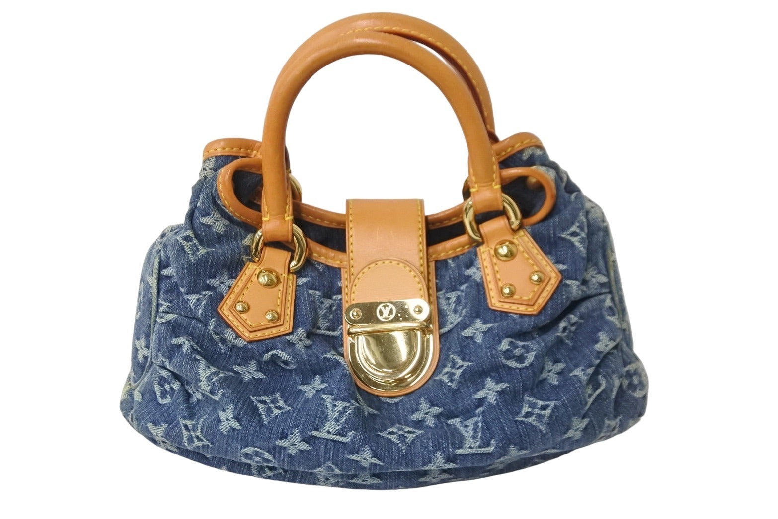 LOUIS VUITTON ルイヴィトン ハンドバッグ デニム プリーティ 