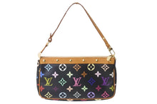 Load image into Gallery viewer, LOUIS VUITTON ルイヴィトン ハンドバッグ ポシェット アクセソワール M92648 マルチカラー ノワール ゴールド金具 美品 中古 56106