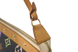 LOUIS VUITTON ルイヴィトン ハンドバッグ ポシェット アクセソワール M92648 マルチカラー ノワール ゴールド金具 美品 中古 56106