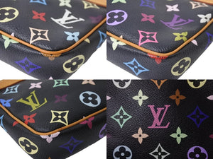 LOUIS VUITTON ルイヴィトン ハンドバッグ ポシェット アクセソワール M92648 マルチカラー ノワール ゴールド金具 美品 中古 56106