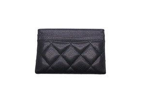 極美品 CHANEL シャネル ココマーク カードケース クラシック キャビアスキン ブラック 29番台 中古 56113