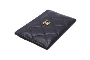 極美品 CHANEL シャネル ココマーク カードケース クラシック キャビアスキン ブラック 29番台 中古 56113