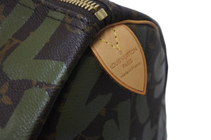 新品同様 LOUIS VUITTON ルイヴィトン モノグラム グラフィティ キーポル50 M92196 ブラウン カーキ ゴールド金具 中古 56121