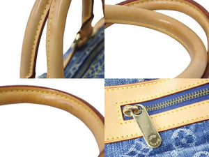 極美品 LOUIS VUITTON ルイヴィトン ハンドバッグ ネオスピーディ モノグラムデニム M95019 ゴールド金具 中古 56130