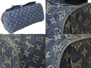 極美品 LOUIS VUITTON ルイヴィトン ハンドバッグ ネオスピーディ モノグラムデニム M95019 ゴールド金具 中古 56130