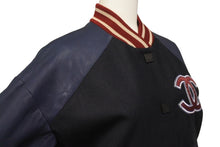 Load image into Gallery viewer, 極美品 CHANEL シャネル ブルゾン ネイビー ウール カーフスキン 36 P23442W033353 ベースボール 中古 56135