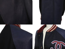 Load image into Gallery viewer, 極美品 CHANEL シャネル ブルゾン ネイビー ウール カーフスキン 36 P23442W033353 ベースボール 中古 56135