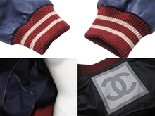 Load image into Gallery viewer, 極美品 CHANEL シャネル ブルゾン ネイビー ウール カーフスキン 36 P23442W033353 ベースボール 中古 56135