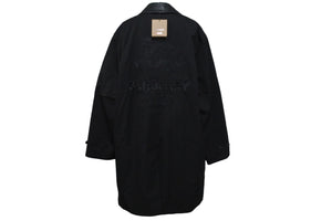 未使用品 Supreme シュプリーム コート バーバリー Leather Collar Trench ブラック サイズ S 8053604 中古 56136 