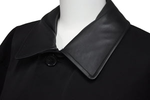 未使用品 Supreme シュプリーム コート バーバリー Leather Collar Trench ブラック サイズ S 8053604 中古 56136 