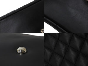 CHANEL シャネル ハンドバッグ ラージトート カンボンライン ココマーク 9番台 ブラック ホワイト 美品 中古 56142