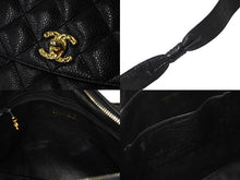 Load image into Gallery viewer, CHANEL シャネル ショルダーバッグ マトラッセ 2番台 ココマーク ココボール ブラック キャビアスキン ゴールド 美品 中古 56146