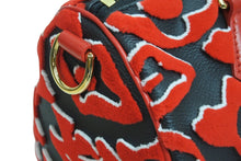 Load image into Gallery viewer, 極美品 LOUIS VUITTON ルイヴィトン ウルス フィッシャー ハンドバッグ M45552 スピーディバンドリエール25 レッド系 レザー タフテッド加工 中古 56148