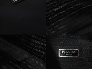 PRADA プラダ ハンドバッグ ミニバッグ 三角プレートロゴ テスート ナイロン 1NE515 ブラック シルバー金具 美品 中古 56149 