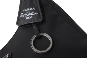 PRADA プラダ ハンドバッグ ミニバッグ 三角プレートロゴ テスート ナイロン 1NE515 ブラック シルバー金具 美品 中古 56149 