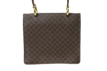 Load image into Gallery viewer, CELINE セリーヌ ハンドバッグ マカダム柄 ブラウン ゴールド金具 レザー F/10 良品 中古 56151