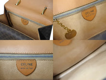 Load image into Gallery viewer, CELINE セリーヌ ハンドバッグ マカダム柄 ブラウン ゴールド金具 レザー F/10 良品 中古 56151