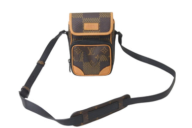 LOUIS VUITTON ルイヴィトン ショルダーバッグ アマゾン スリングバッグ NIGO ダミエジャイアント N40357 ブラウン 美品 中古 56153