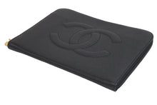 Load image into Gallery viewer, CHANEL シャネル ポーチ A06201 3番台 ココマーク キャビアスキン シリアルシール付き ブラック ゴールド金具 美品 中古 56159