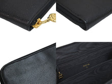 Load image into Gallery viewer, CHANEL シャネル ポーチ A06201 3番台 ココマーク キャビアスキン シリアルシール付き ブラック ゴールド金具 美品 中古 56159