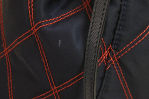 PRADA プラダショルダーバッグ 巾着チェック ナイロン 三角ロゴ CO190 ゴールド金具 美品 中古 56160 
