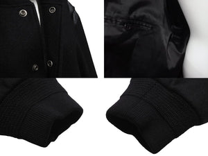 SAINT LAURENT サンローラン ブルゾン バーシティ テディジャケット サイズ54 ウール V85S354718Y197Q 美品 中古 56162 