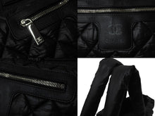 Load image into Gallery viewer, CHANEL シャネル トートバッグ コココクーン ココマーク 16番台 ブラック ナイロン レザー シルバー金具 美品 中古 56163