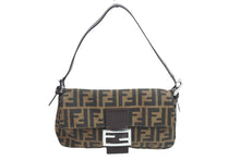Load image into Gallery viewer, FENDI フェンディ ズッカ柄 マンマバケット ショルダーバッグ ワンショルダー ブラウン アクセサリーポーチ 美品 中古 56166
