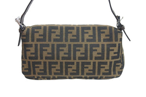 FENDI フェンディ ズッカ柄 マンマバケット ショルダーバッグ ワンショルダー ブラウン アクセサリーポーチ 美品 中古 56166