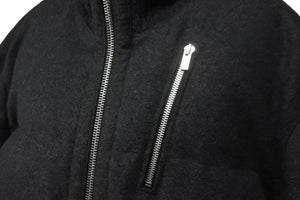 新品未使用 HERMES エルメス ダウンジャケット アウター グレー カシミヤ フランス製 サイズ48 シルバー金具 中古 56167