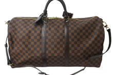 Load image into Gallery viewer, 極美品 LOUIS VUITTON ルイヴィトン ボストンバッグ N41414 キーポルバンドリエール55 ダミエエベヌ ゴールド金具 中古 56172