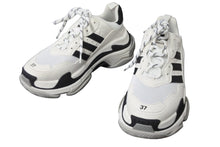 Load image into Gallery viewer, BALENCIAGA バレンシアガ スニーカー トリプルS トレーナー adidasコラボ サイズ37 ホワイト ブラック 712821W2ZB1 美品 中古 56174