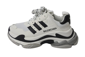 BALENCIAGA バレンシアガ スニーカー トリプルS トレーナー adidasコラボ サイズ37 ホワイト ブラック 712821W2ZB1 美品 中古 56174