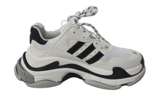 Load image into Gallery viewer, BALENCIAGA バレンシアガ スニーカー トリプルS トレーナー adidasコラボ サイズ37 ホワイト ブラック 712821W2ZB1 美品 中古 56174