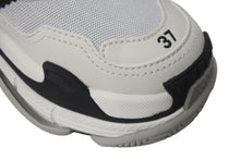 Load image into Gallery viewer, BALENCIAGA バレンシアガ スニーカー トリプルS トレーナー adidasコラボ サイズ37 ホワイト ブラック 712821W2ZB1 美品 中古 56174