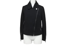 Load image into Gallery viewer, CHANEL シャネル ブルゾン シングル ライダース ジャケット ココマーク ブラック ウール サイズ34 P38075V21513 美品 中古 56182