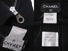 Load image into Gallery viewer, CHANEL シャネル ブルゾン シングル ライダース ジャケット ココマーク ブラック ウール サイズ34 P38075V21513 美品 中古 56182