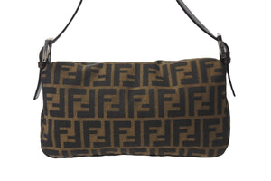 FENDI フェンディ ショルダーバッグ マンマバケット ワンショルダー ブラウン ズッカ柄 美品 中古 56186