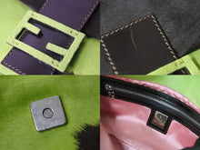 Load image into Gallery viewer, FENDI フェンディ ショルダーバッグ マンマバケット 2283-26424-008 ハラコ レザー グリーン シルバー金具 美品 中古 56187