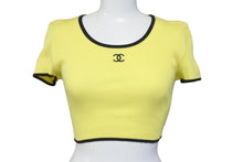 Load image into Gallery viewer, CHANEL シャネル 半袖Ｔシャツ ココマーク トップス ヴィンテージ 95P イエロー チビTシャツ 40 P05191V00233 美品 中古 56195